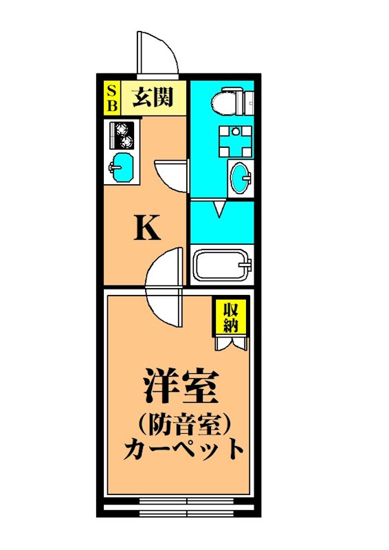 ラシクラス西大井 203号室 間取り