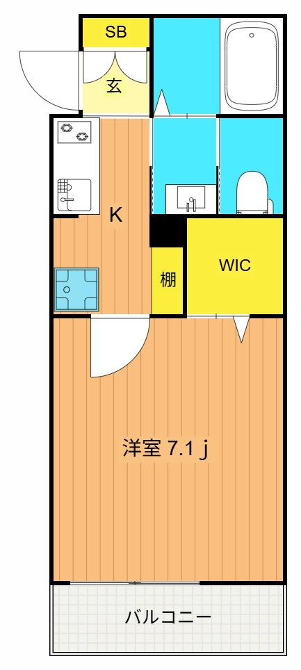 ALLURE渋谷本町 203号室 間取り