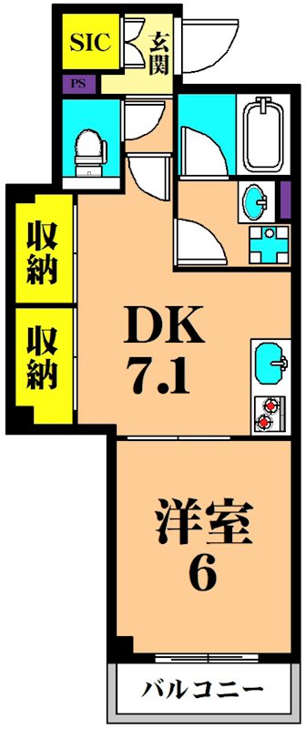 クイーンコート品川大井 302号室 間取り