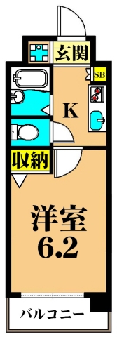 パークウェル大井町 502号室 間取り