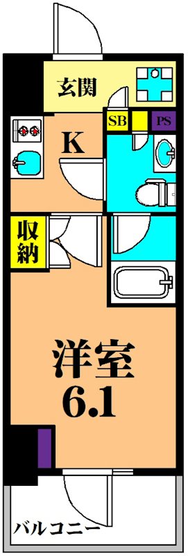 パークキューブ大井町レジデンス   502号室 間取り