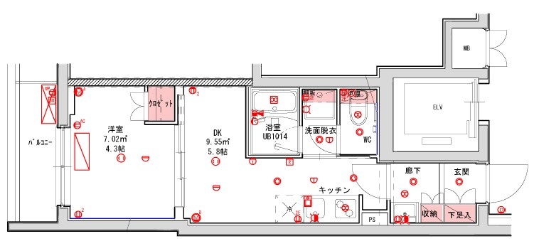 ハーモニーレジデンス品川大井町 403号室 間取り