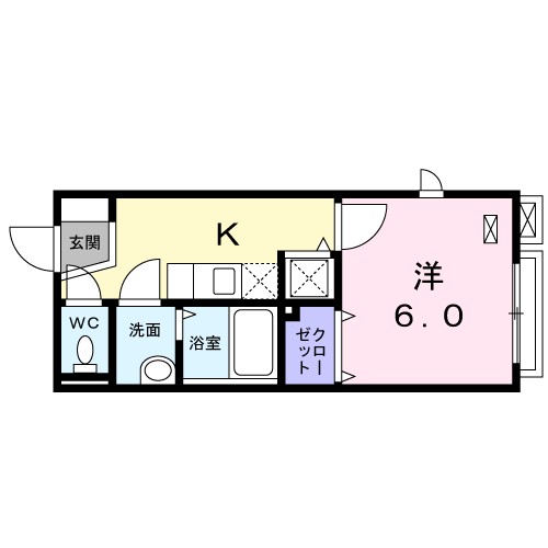 レスポワール山王 201号室 間取り