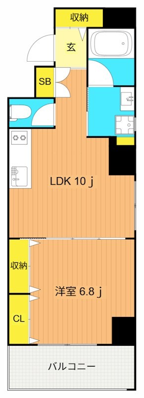 Linoha大森  401号室 間取り