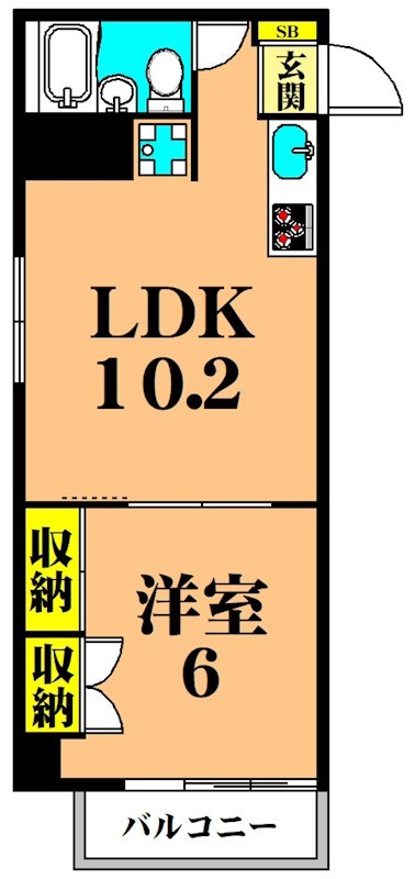 マルマスビル 301号室 間取り