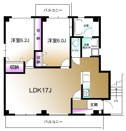 中里邸 3F号室 間取り