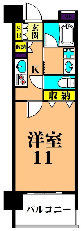 グレイスコート大森海岸 806号室 間取り
