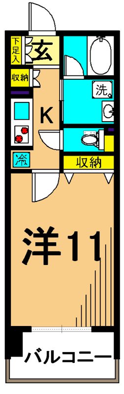 グレイスコート大森海岸 806号室 間取り