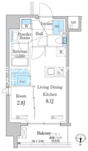 デュオフラッツ大森East 604号室 間取り