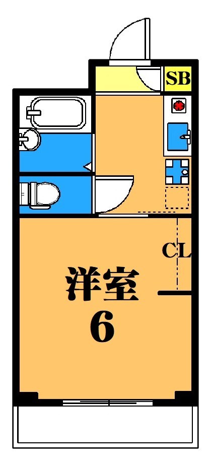 メゾンブラン  202号室 間取り