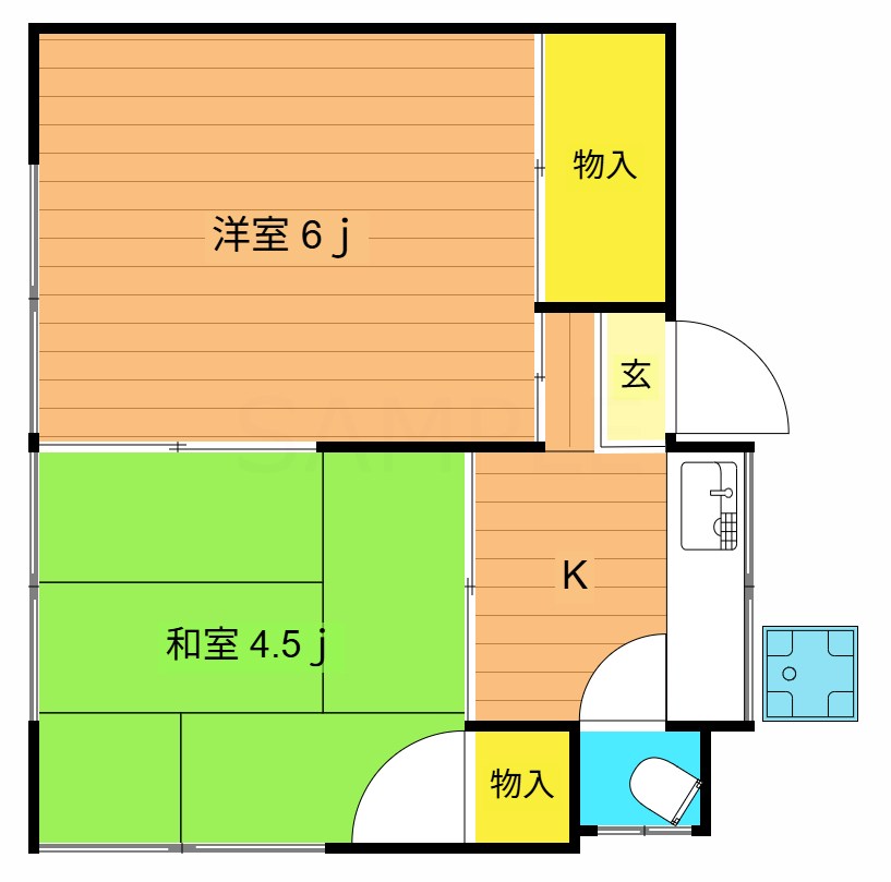 野村荘  102号室 間取り