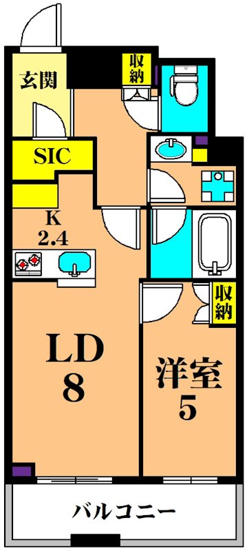 目黒第一マンションズ  1107号室 間取り