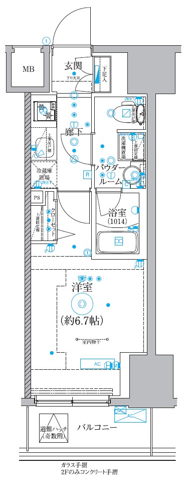 クオリタス品川南 903号室 間取り