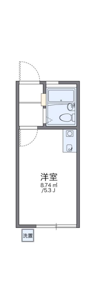レオパレス祐天寺 102号室 間取り