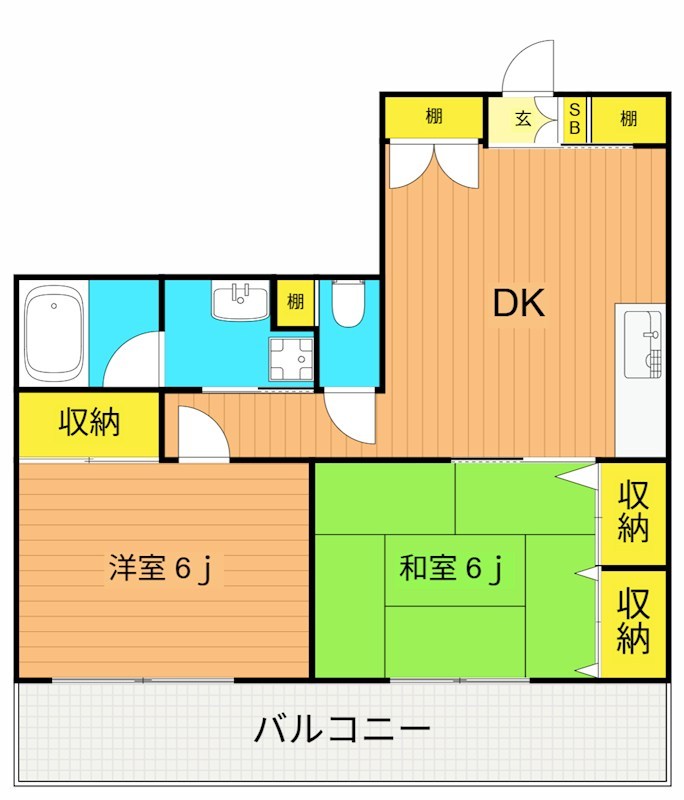 メゾンエスト   302号室 間取り