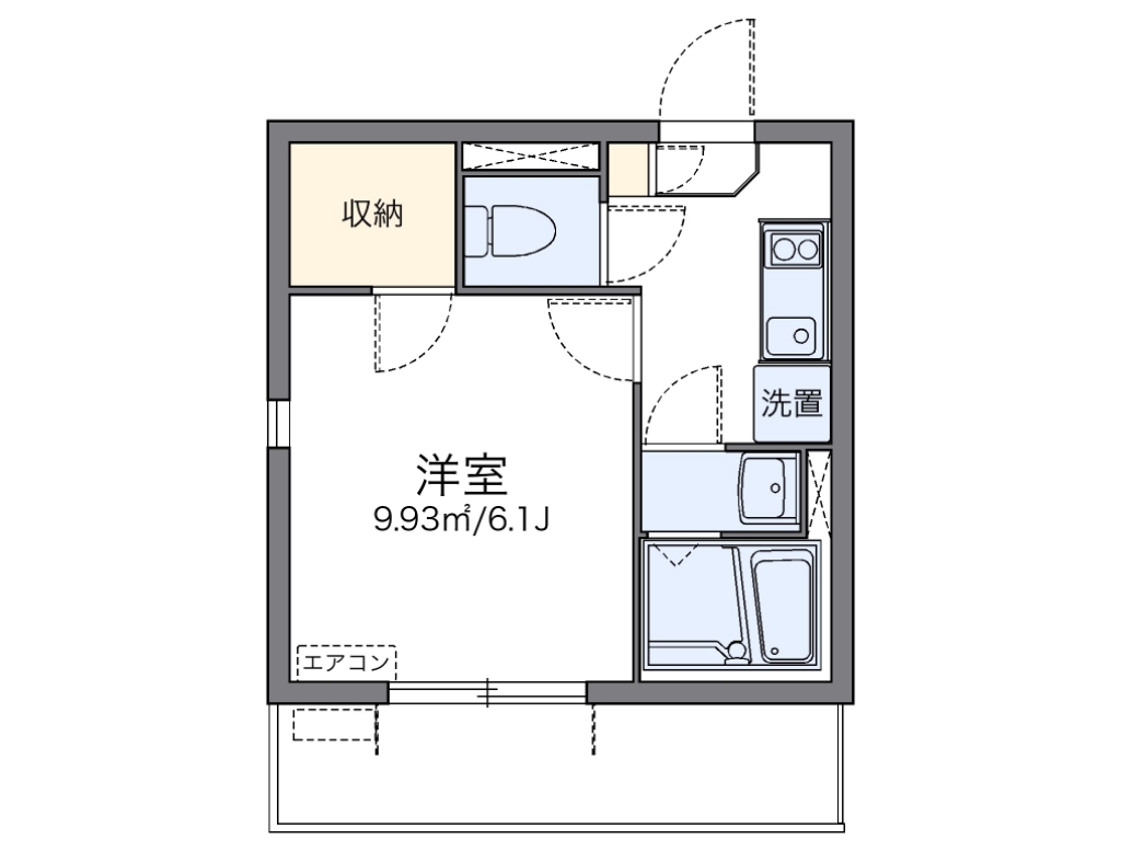 レオネクストファーストワイズ 201号室 間取り
