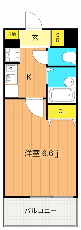 エアリーゼームス坂 205号室 間取り