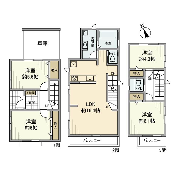 西大井戸建 間取り