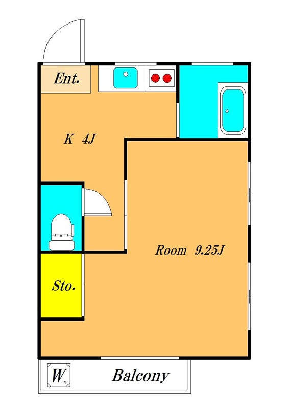 美佳コーポ 203号室 間取り