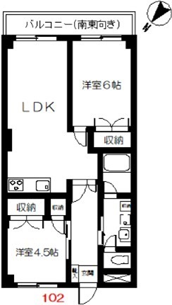 コーポ第三糀屋  間取り