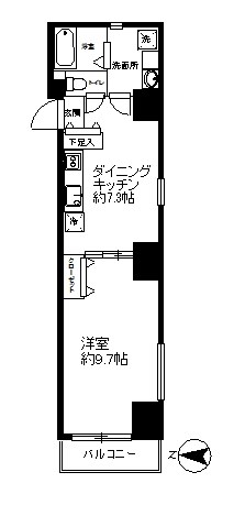 レオーネ両国 1003号室 間取り