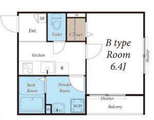 リブリ・ソフィア茅ヶ崎 102号室 間取り