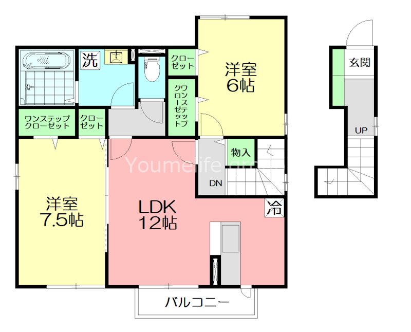 エスコートみなみ A棟 201号室 間取り
