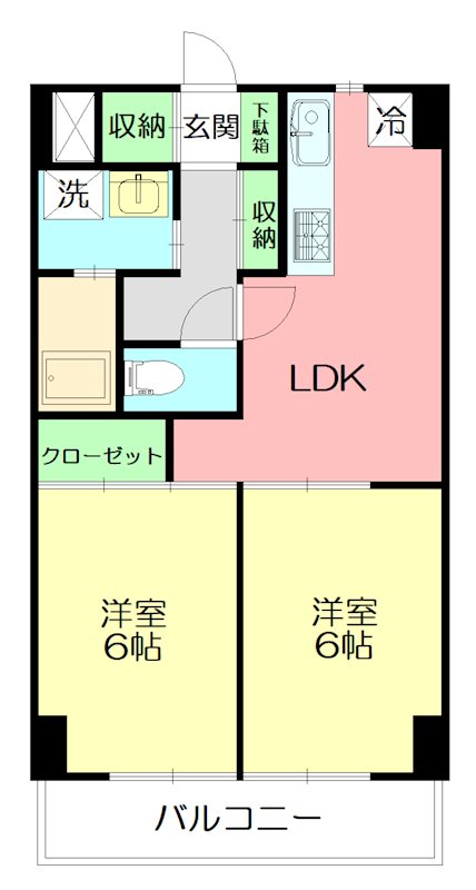 ウィンベルコーラス平塚第13 205号室 間取り