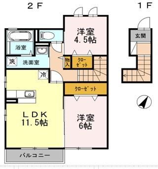 エクレール  203号室 間取り