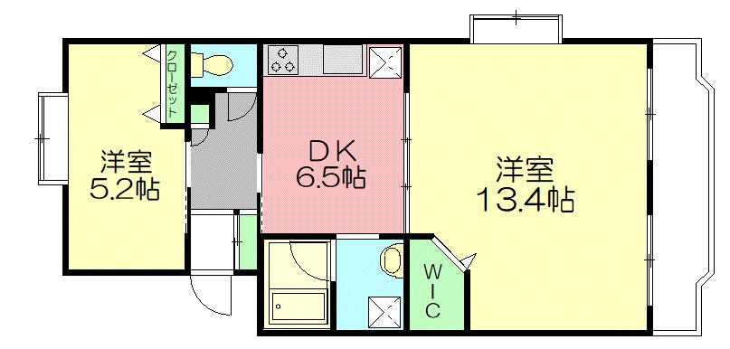 クレセール湘南 101号室 間取り