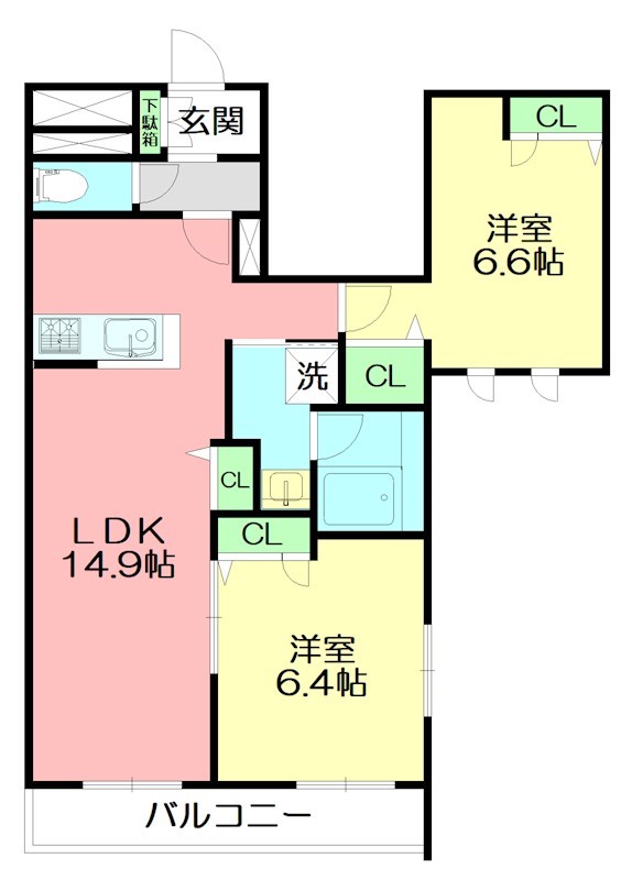 プランドール鎌倉ウエスト 302号室 間取り