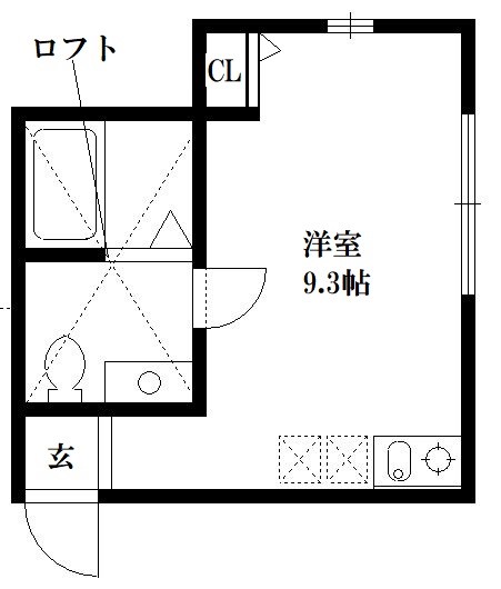ルミエール桜ヶ丘 205号室 間取り