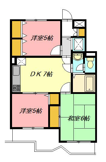 平塚ダイカンプラザ2号館 403号室 間取り