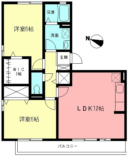 コンフォート 102号室 間取り