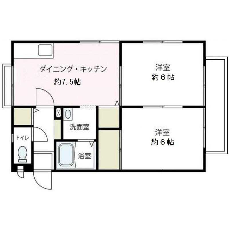 ハイツ佐相Ⅱ 202号室 間取り