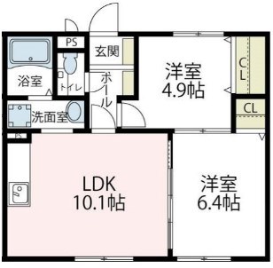 アルカンシェル 102号室 間取り