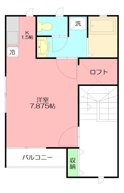 栄町花水木A棟 201号室 間取り