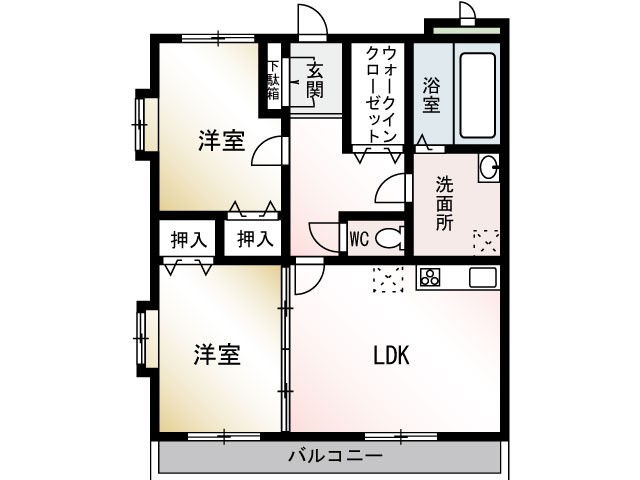 フルパレスⅡ 303号室 間取り
