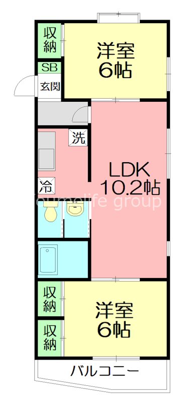 SD-Ⅱ 405号室 間取り