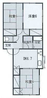 ヒルコート豊田 Ａ2号室 間取り