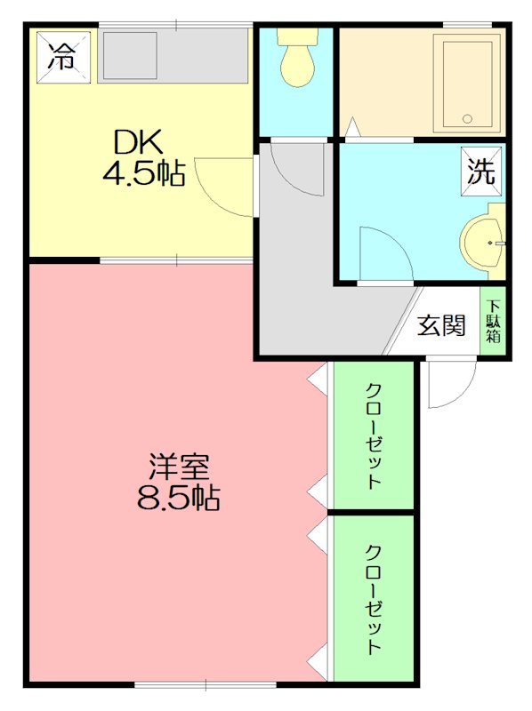シャルム松風 202号室 間取り