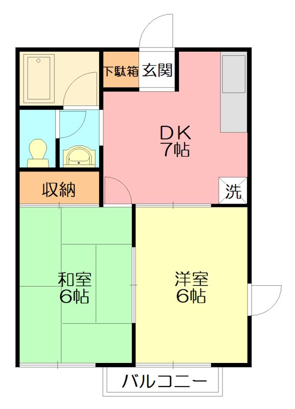 フラッツ北鎌倉 201号室 間取り