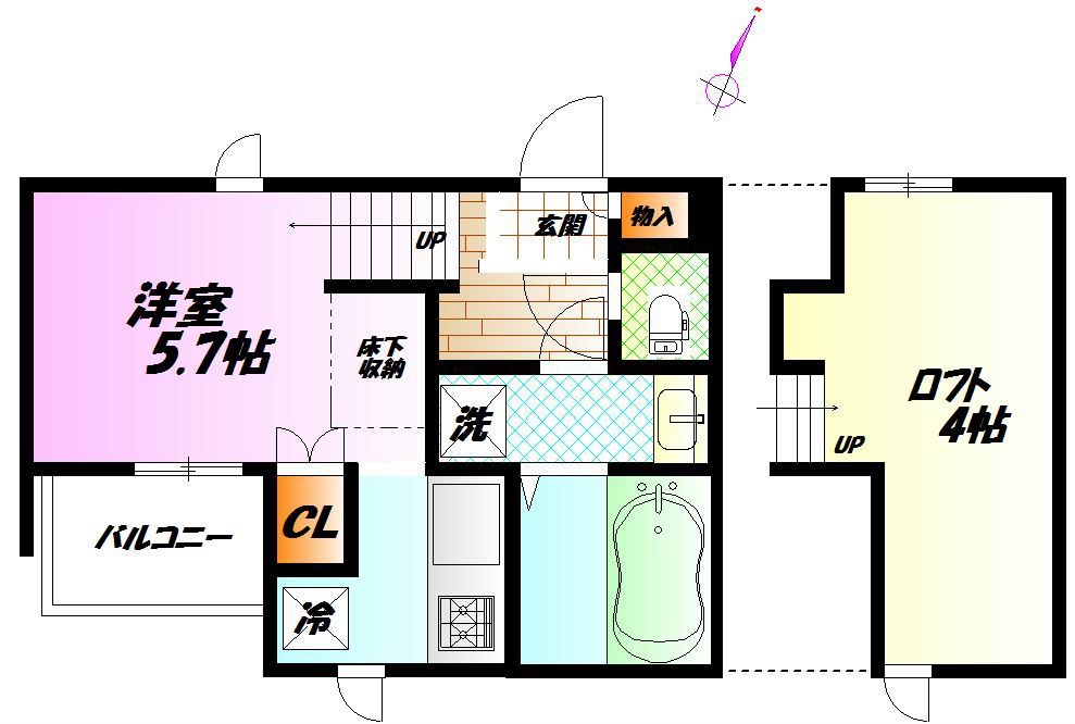 CB湘南ラティオ 101号室 間取り