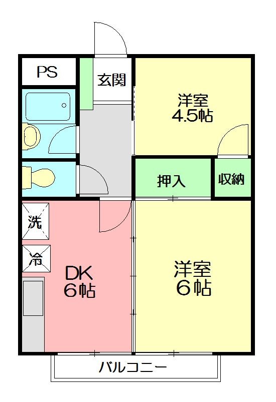 カーサ大船 206号室 間取り