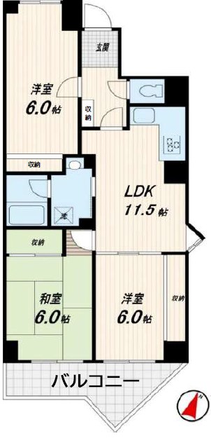 湘南レジデンス 202号室 間取り