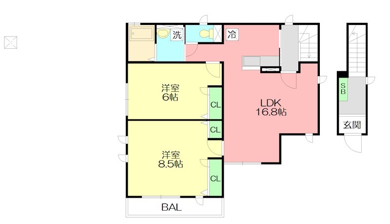 SK.Residence 201号室 間取り