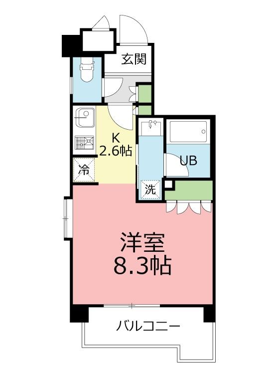 ロイヤルコーポ産興 401号室 間取り