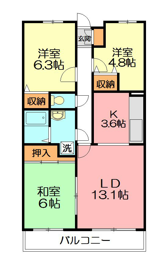 柏桜レジデンス 402号室 間取り