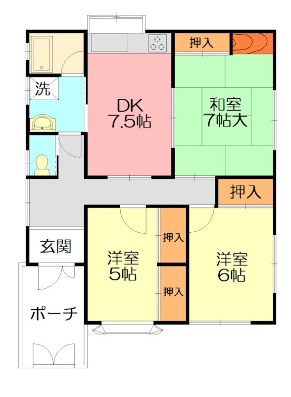カーサボスコ 1F号室 間取り