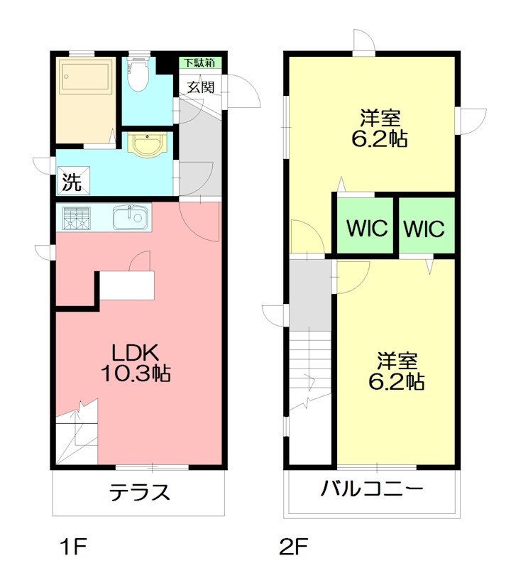 パルフェ鵠沼C 102号室 間取り